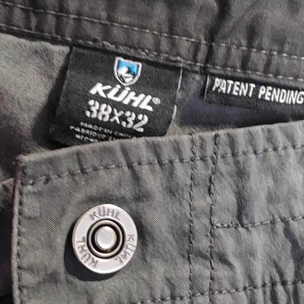 KUHL Slax Stretch Chino Size 38x32 in Carbon Gray Technical Hiking Performance - Picture 6 of 13